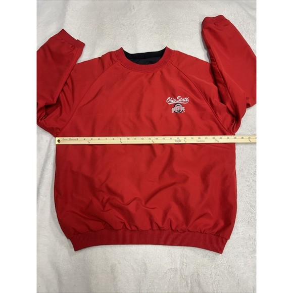 Pro Edge Ohio State Red & Black Reversible Pullover Windbreaker Jacket Size XL - Picture 5 of 9